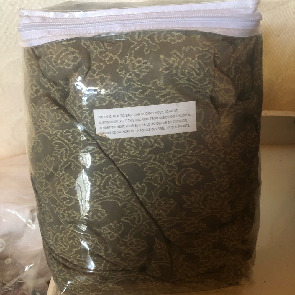 Sears Olive-Green Pinch Pleat Curtain Panels